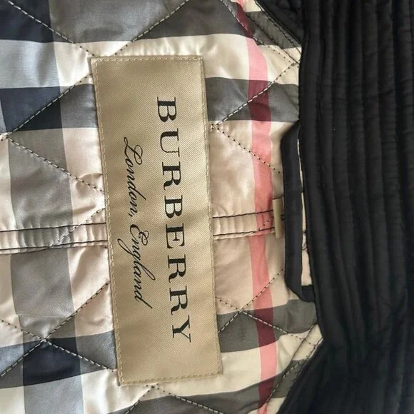 Burberry London Finsbridge Belted Quilted hooded Jacket Sz M EXCELLENT CONDITION - Picture 8 of 16